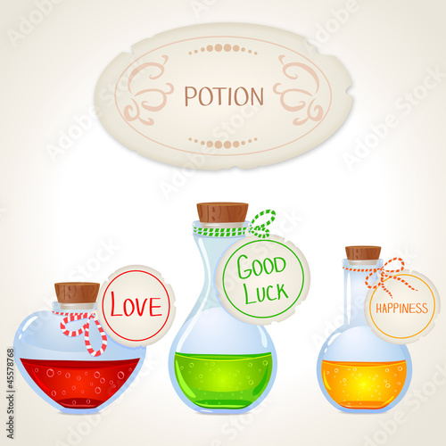 Vector: potion set potion set