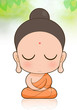Buddhist Monk cartoon