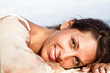 relaxed on beach