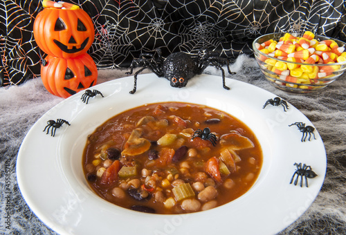 Photo: Halloween Spiders Enjoying Chili Halloween Spiders Enjoying Chili