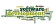 Software development concept in tag cloud