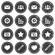 Website menu navigation retro grunge labels