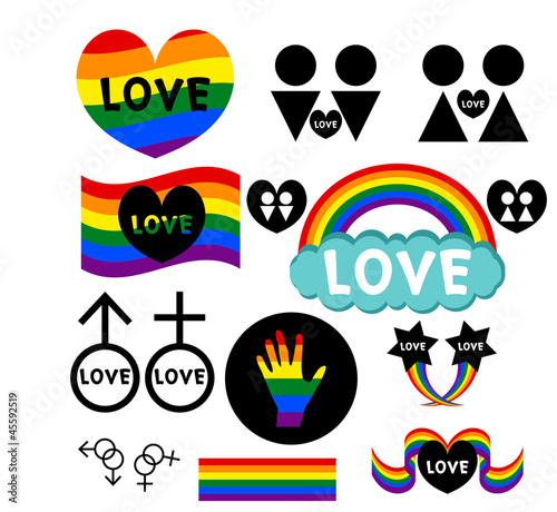 Vector: LGBT icons set LGBT icons set