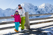 Skiing, winter -  skiers on winter vacations