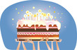Vector: Birthday cake Birthday cake