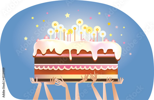 Vector: Birthday cake Birthday cake