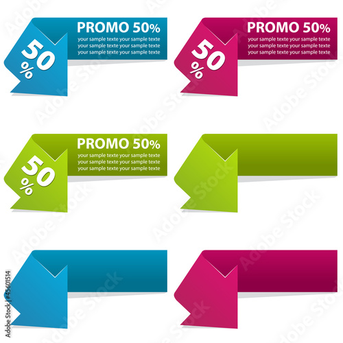 Vector: bannières, flèches, soldes bannières, flèches, soldes