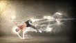 Modern style dancer posing