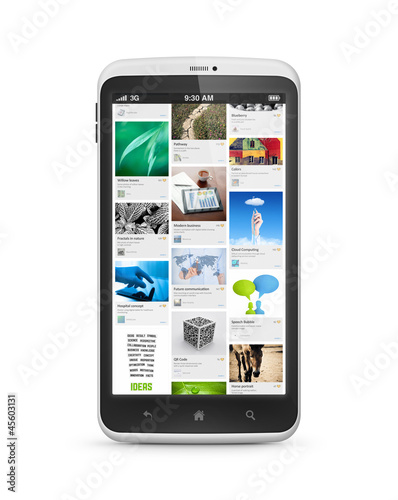 Illustration: Social media application on mobile smartphone Social media application on mobile smartphone