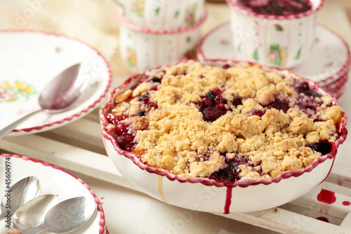 Photo: Himbeer Pfirsich Crumble Himbeer Pfirsich Crumble