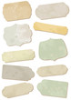 Vector: Weathered ornamental tag labels Weathered ornamental tag labels