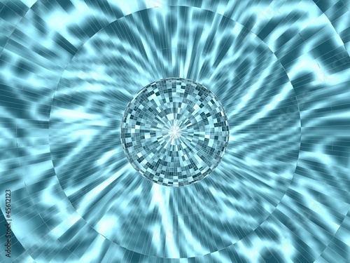 Illustration: Blue Disco Ball On The Ceiling 05 Blue Disco Ball On The Ceiling 05