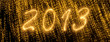 2013 written in sparkling letters on black background