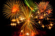 Photo: Cluster of vibrant fireworks Cluster of vibrant fireworks