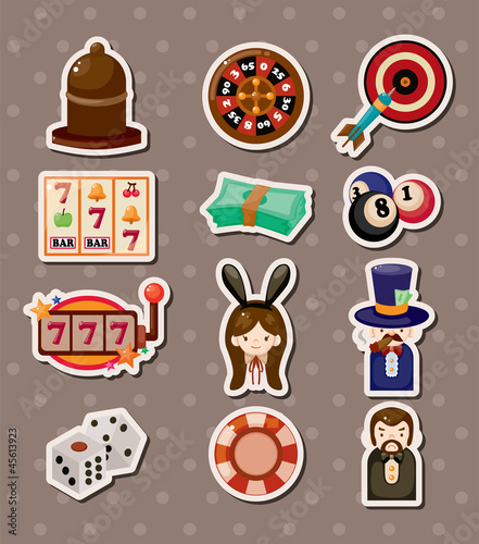 Vector: casino stickers casino stickers
