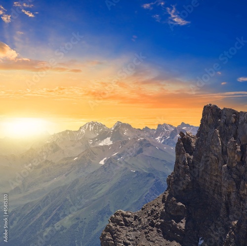 Photo: sunrise in a mountains sunrise in a mountains