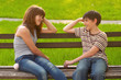 Teenage boy and girl in love