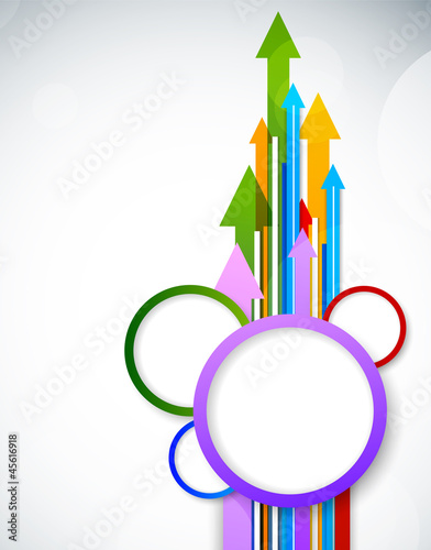 Vector: Background with arrow and circles Background with arrow and circles