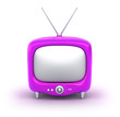 Retro TV Set. Isolated on white background. My own design.