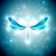 Shiny abstract dragonfly, futuristic vector illustration eps10