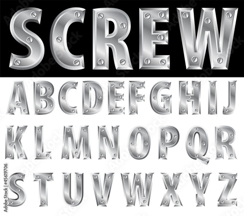 Vector: screw letters screw letters