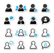 User man icon labels set for website