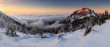 Winter mountain panorama at sunset - Slovakia