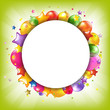 Happy Birthday Colorful Card With Speech Bubble