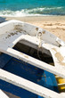 old boat on a sandy beach