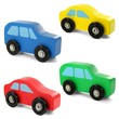 Bunte Holzautos Set