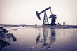 Oil pump at riverside