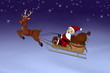 Weihnachtschlitten Weihnachtsmnn Rudolph