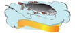 Fish with fishing line