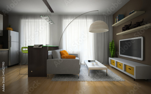 Illustration: Part of the modern apartment Part of the modern apartment