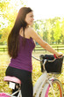 girl with a bicycle