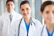 medical team group portrait in hospital