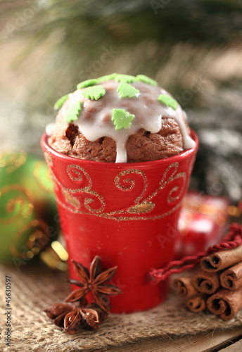 Photo: weihnachtlicher Cupcake Hochformat weihnachtlicher Cupcake Hochformat