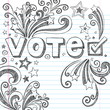 Vote Presidential Election Sketchy Doodles Vector