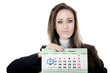 The business woman with a calendar
