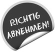 TF-Sticker rund cu RICHTIG ABNEHMEN!