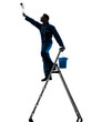 Foto: man house painter worker silhouette man house painter worker silhouette