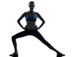 woman exercising stretching yoga