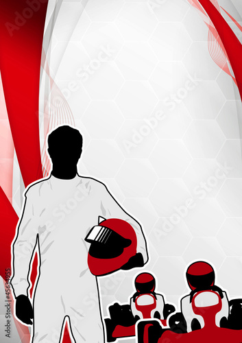 Illustration: Gokart background Gokart background