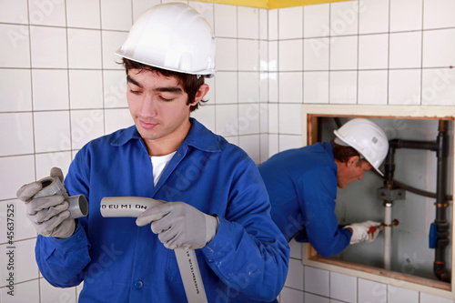 Photo: Two plumbers Two plumbers