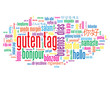 "GUTEN TAG" Schlagwortwolke (Willkommen Service Kontakt Danke)