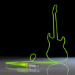 Gitarre Klinkenkabel Grün