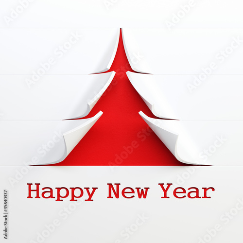 Illustration: symbolic New Year's tree 3d rendering symbolic New Year's tree 3d rendering