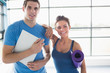 Trainer with a brunette woman