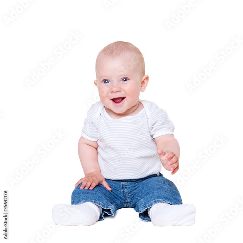 Photo: baby boy sitting baby boy sitting