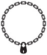illustration of chain and padlock silhouette